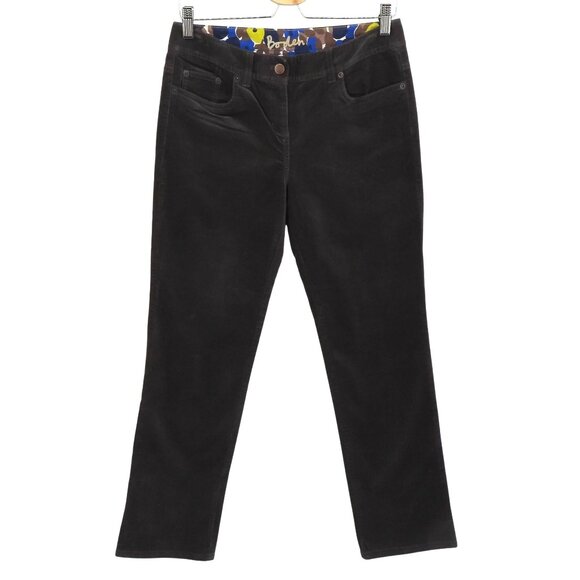 Boden Women 10 10R WM270 Velvet Charcoal Gray Brown Pants Pockets Cotton Blend - Picture 1 of 11